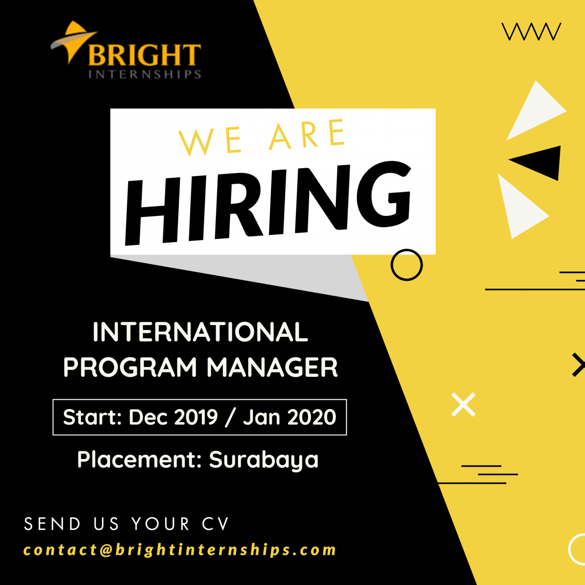 Job Opportunity at Bright Internships: International Program Manager