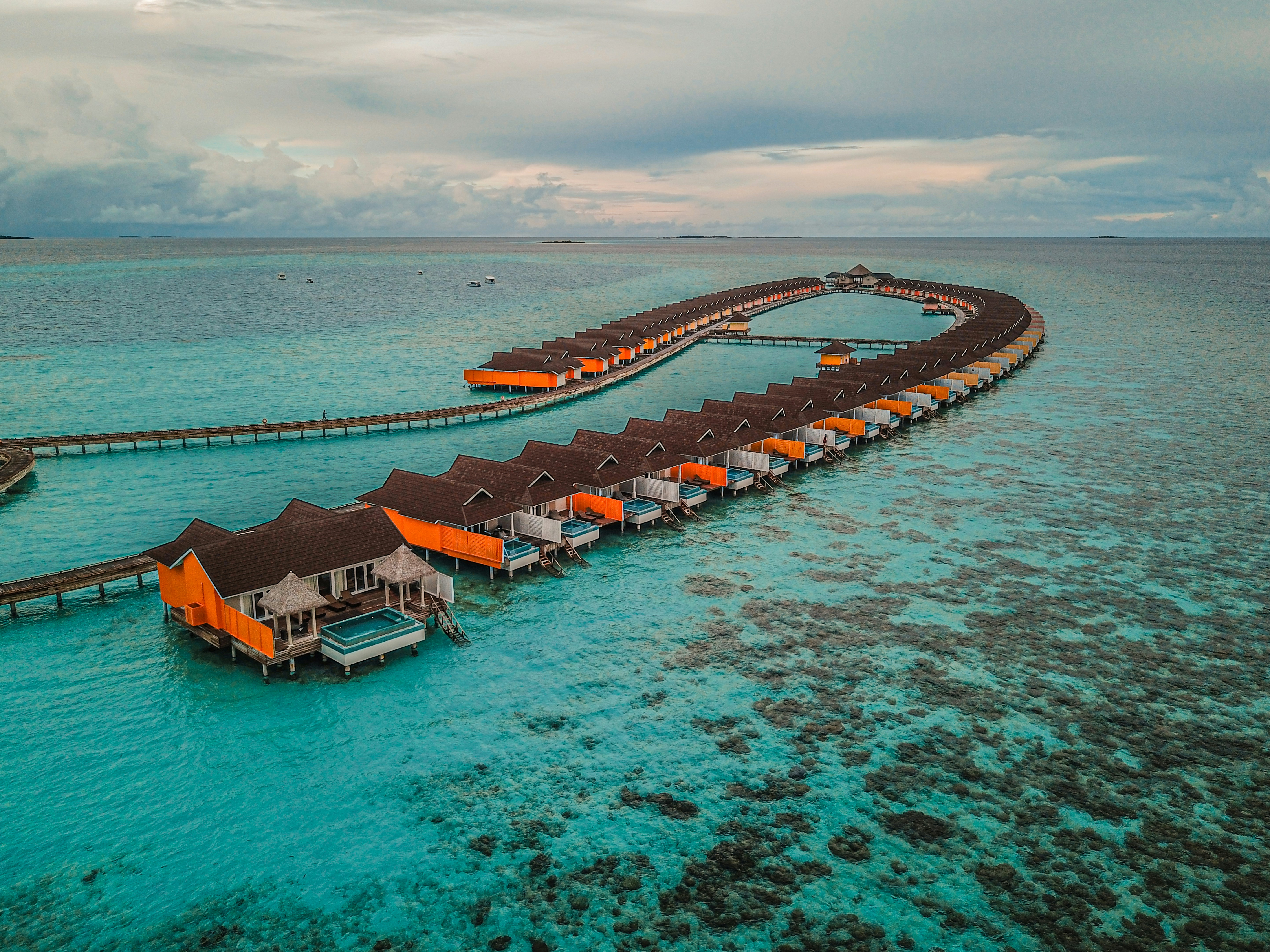 A photo of one of the resorts in the Maldives.