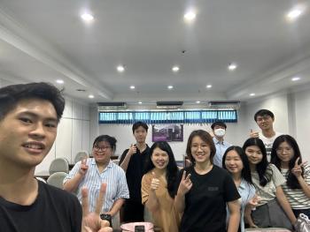 Picture of Mis Florensia with SBM PCU Students