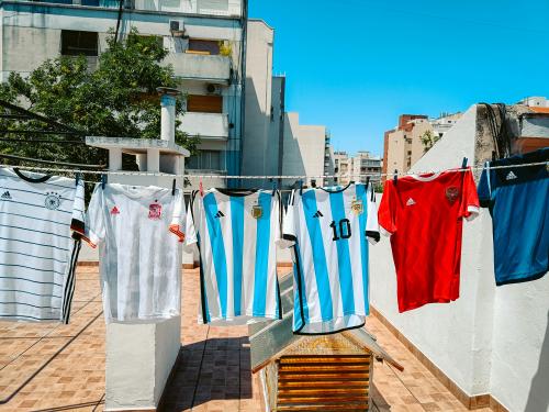 Jerseys from some countries participating in the World Cup. Pict by Cristian Tarzi