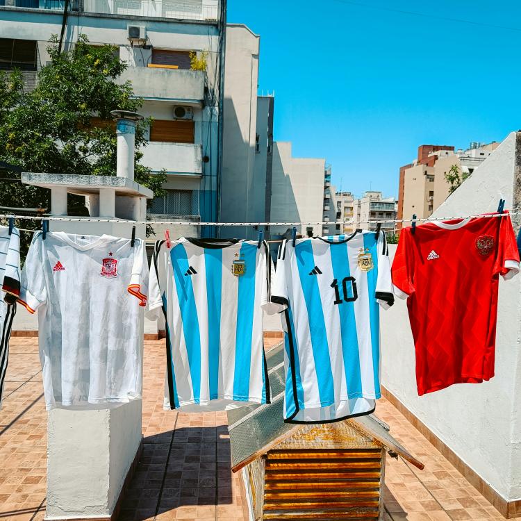 Jerseys from some countries participating in the World Cup. Pict by Cristian Tarzi